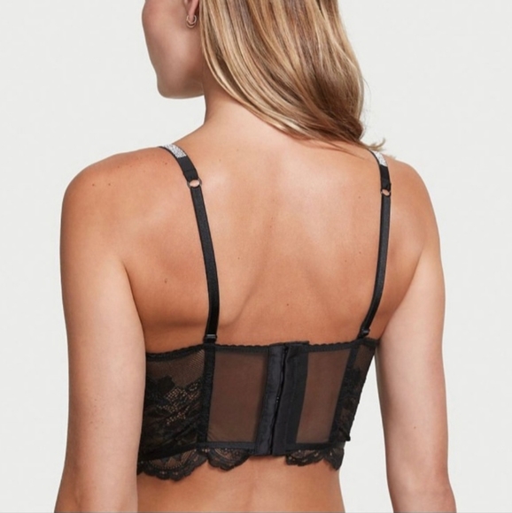 Victoria Secret BLING Very Sexy Bombshell Add-2-Cups Push-Up Corset Bra 34B NWT - Picture 3 of 16